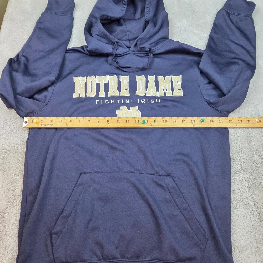 Colosseum Notre Dame Hoodie Mens M Fighting Irish Embroidered Sweatshirt Navy